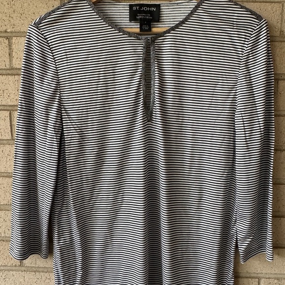 St John’s Mini Stripe 3/4 Sleeve Shirt - Picture 2 of 6